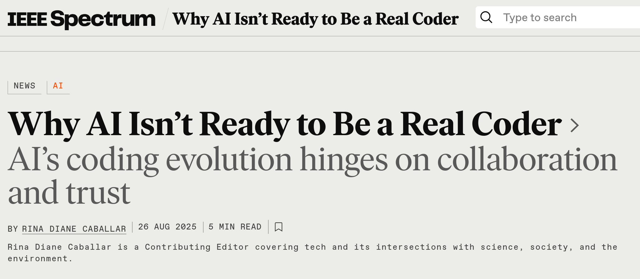 Professor Abhik Roychoudhury Comments in IEEE Spectrum